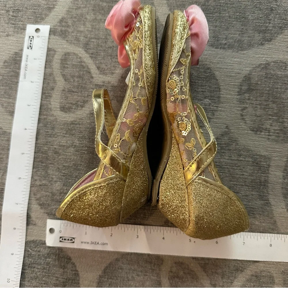 Disney’s Belle dress up shoes gold/pink